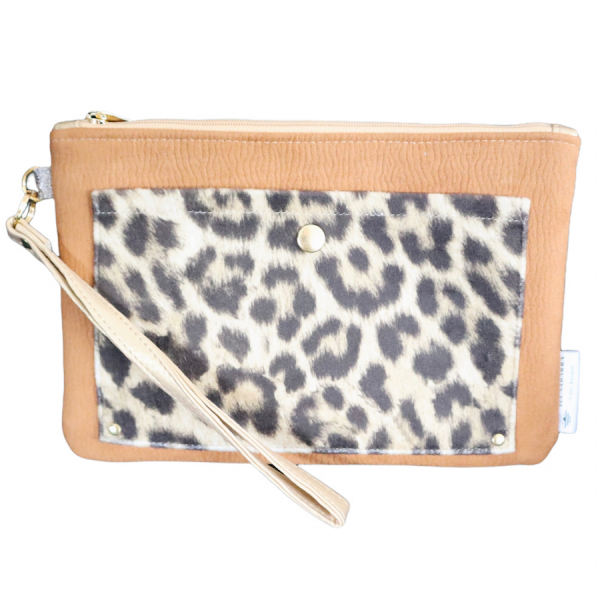 Pochette animal camel